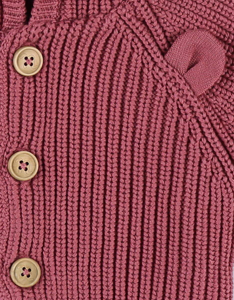 Knitted jacket, bordeaux red