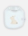 Set with 3 organic cotton muslin bibs, off-white/light pink