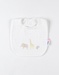 Set of 3 muslin and terry bibs, off-white/beige