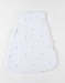 50 cm padded muslin sleeping bag with animal print, off-white