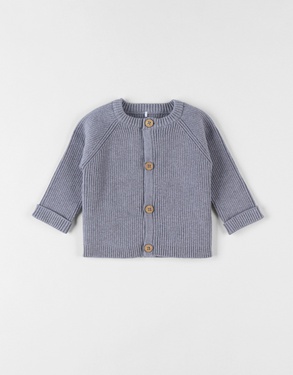 Cardigan en tricot, gris