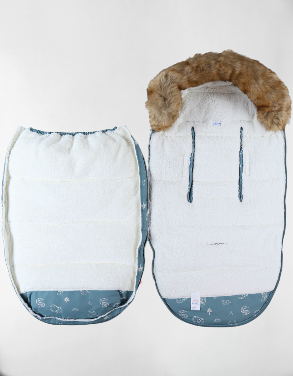 Water-repellent canvas footmuff