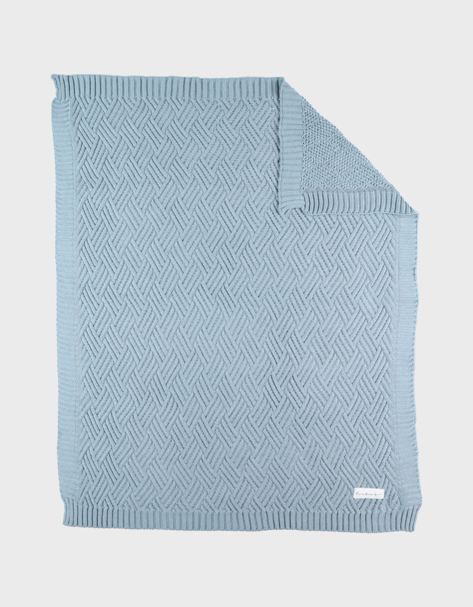 Biologisch gebreide deken 75x100cm