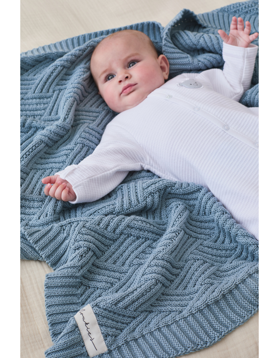 Organic knit blanket 75x100cm