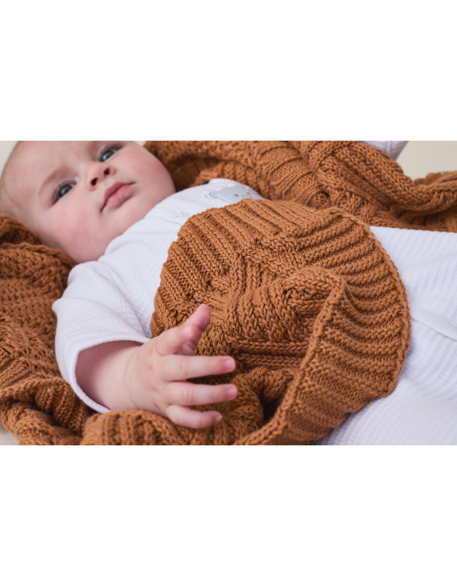 Organic knit blanket 75x100cm