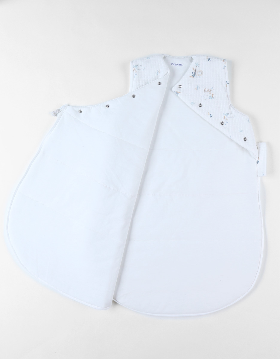 70 cm padded sleeping bag with savanna print, off-white