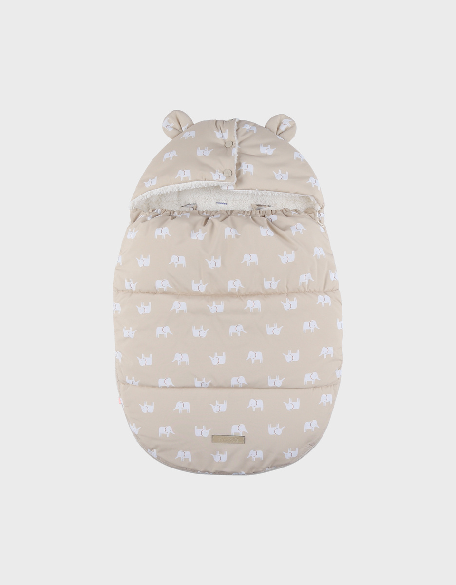 Water-repellent baby nest beige 80x50 cm

