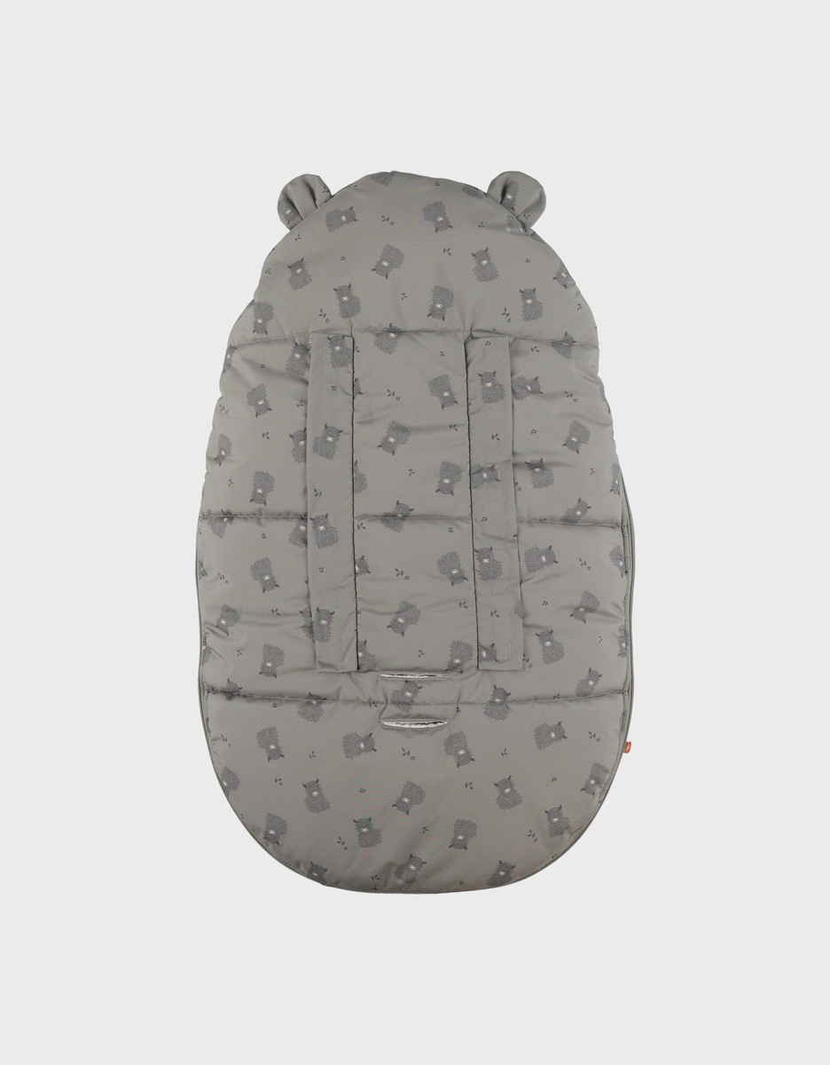 Water-repellent sherpa baby nest khaki 80x50 cm
