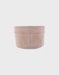 Beauty case en tricot bio rose