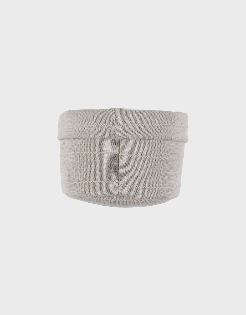 Organic knitted beauty case, beige