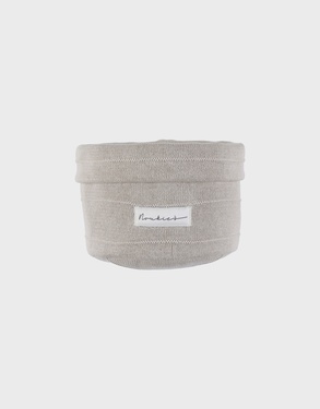 Organic knitted beauty case, beige