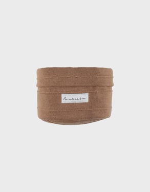 Organic coton beauty case, caramel