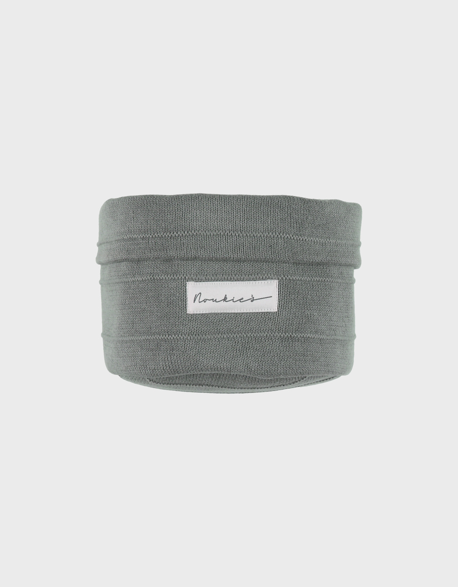 Organic knitted beauty case, kaki