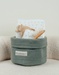 Organic knitted beauty case, kaki