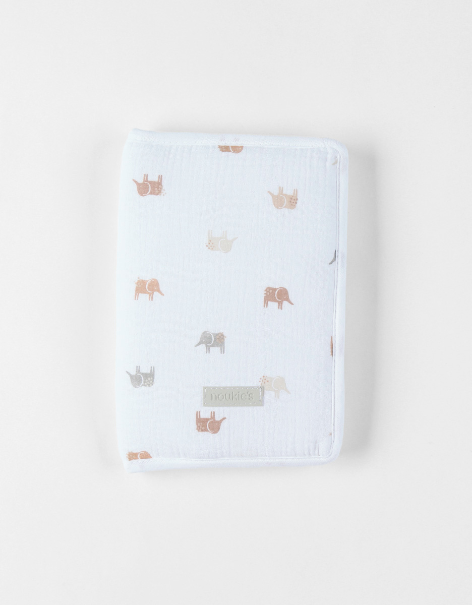 Beschermingshoes voor gezondheidsboekje in mousseline, wit