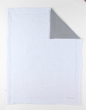 Couverture floral en mousseline de coton, blanc