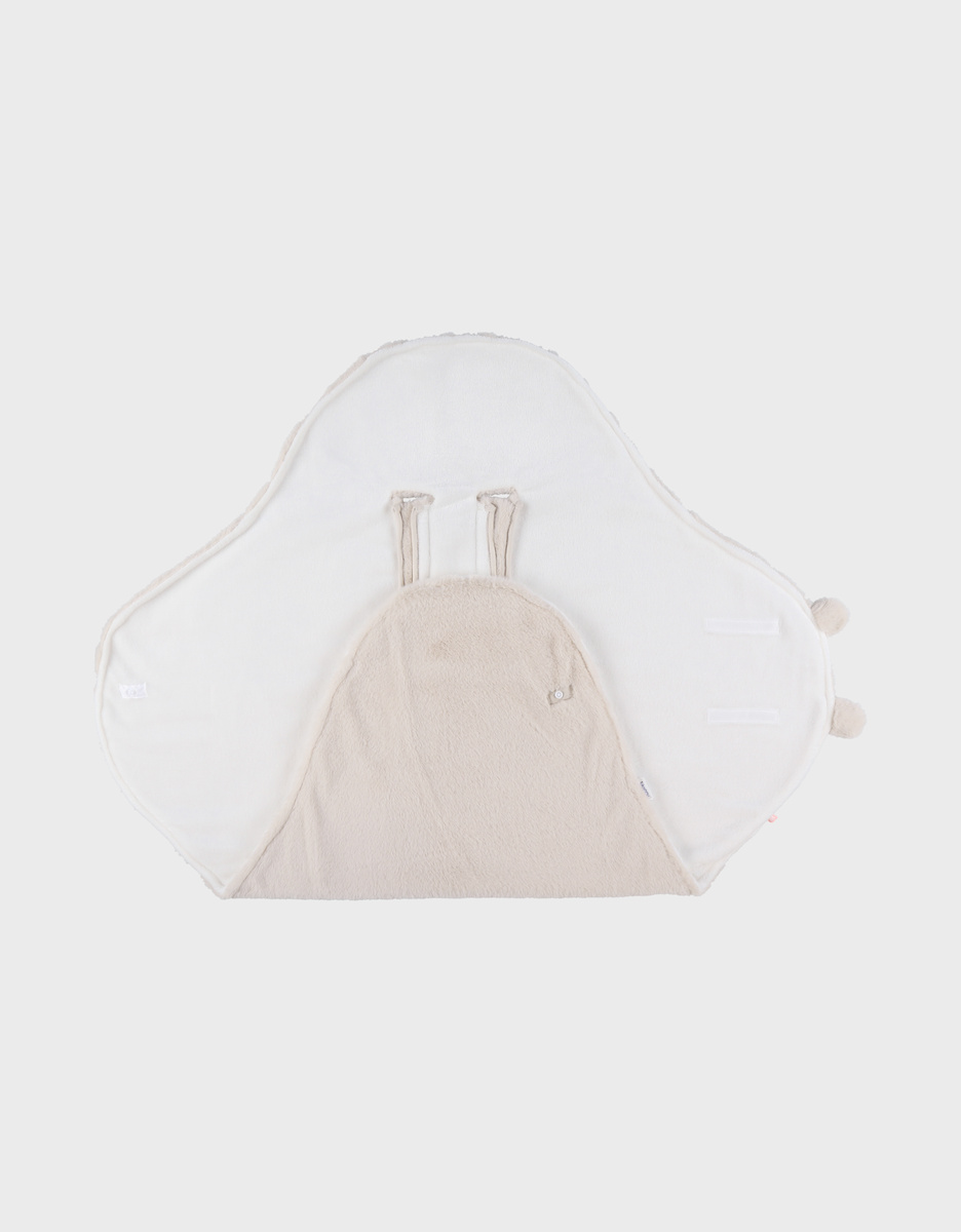 Couverture promenade beige en fausse fourrure 65x45 cm