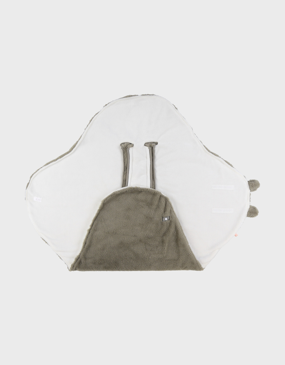 Couverture promenade kaki en fausse fourrure 65x45 cm