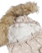 Water-repellent beige footmuff with elephant pattern 80x50 cm

