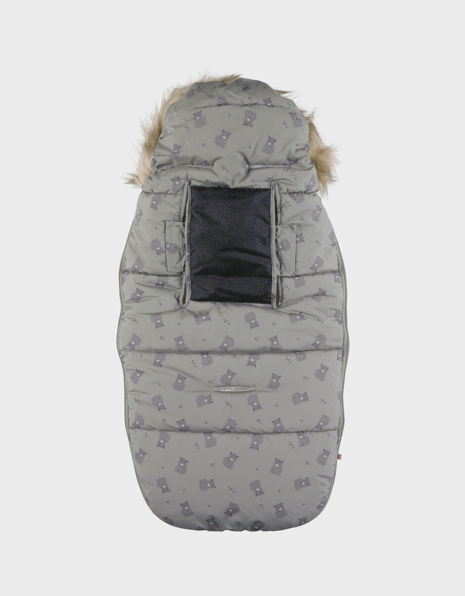 Khaki waterproof footmuff 80x50 cm  

