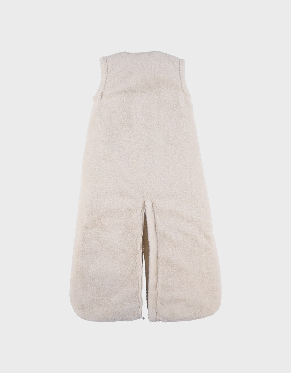 Gigoteuse en fausse fourrure beige 100 cm