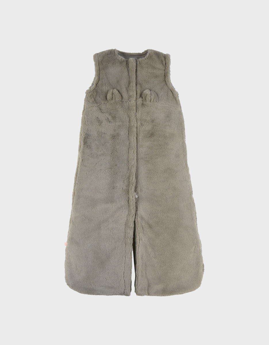 Gigoteuse en fausse fourrure kaki 100 cm