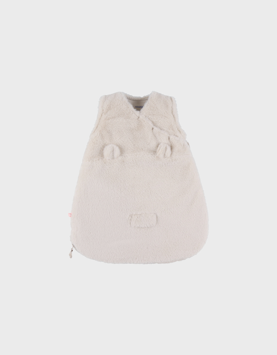 Gigoteuse en fausse fourrure beige 50 cm