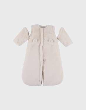 Gigoteuse en fausse fourrure beige 70 cm