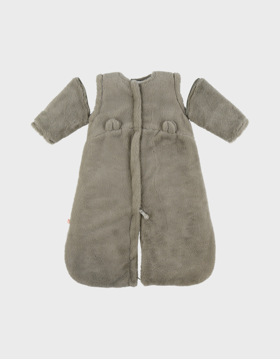 Gigoteuse en fausse fourrure kaki 70 cm