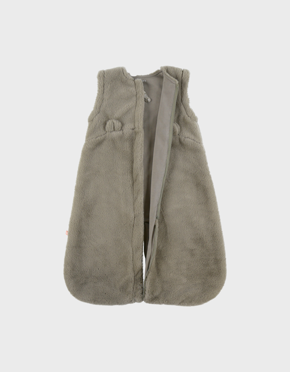 Gigoteuse en fausse fourrure kaki 70 cm
