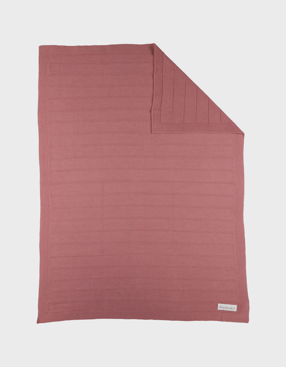 Red organic knit blanket 75x100 cm
