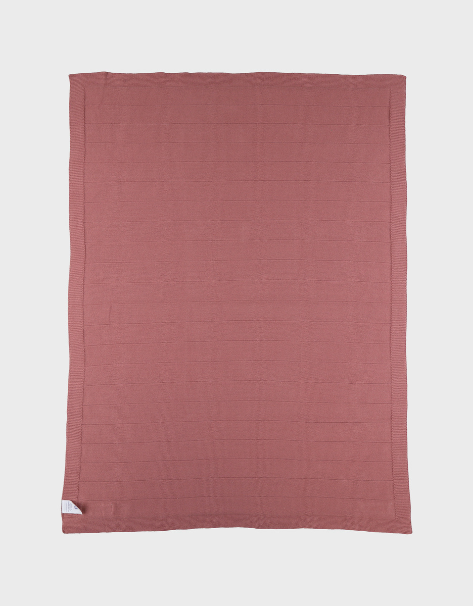 Red organic knit blanket 75x100 cm
