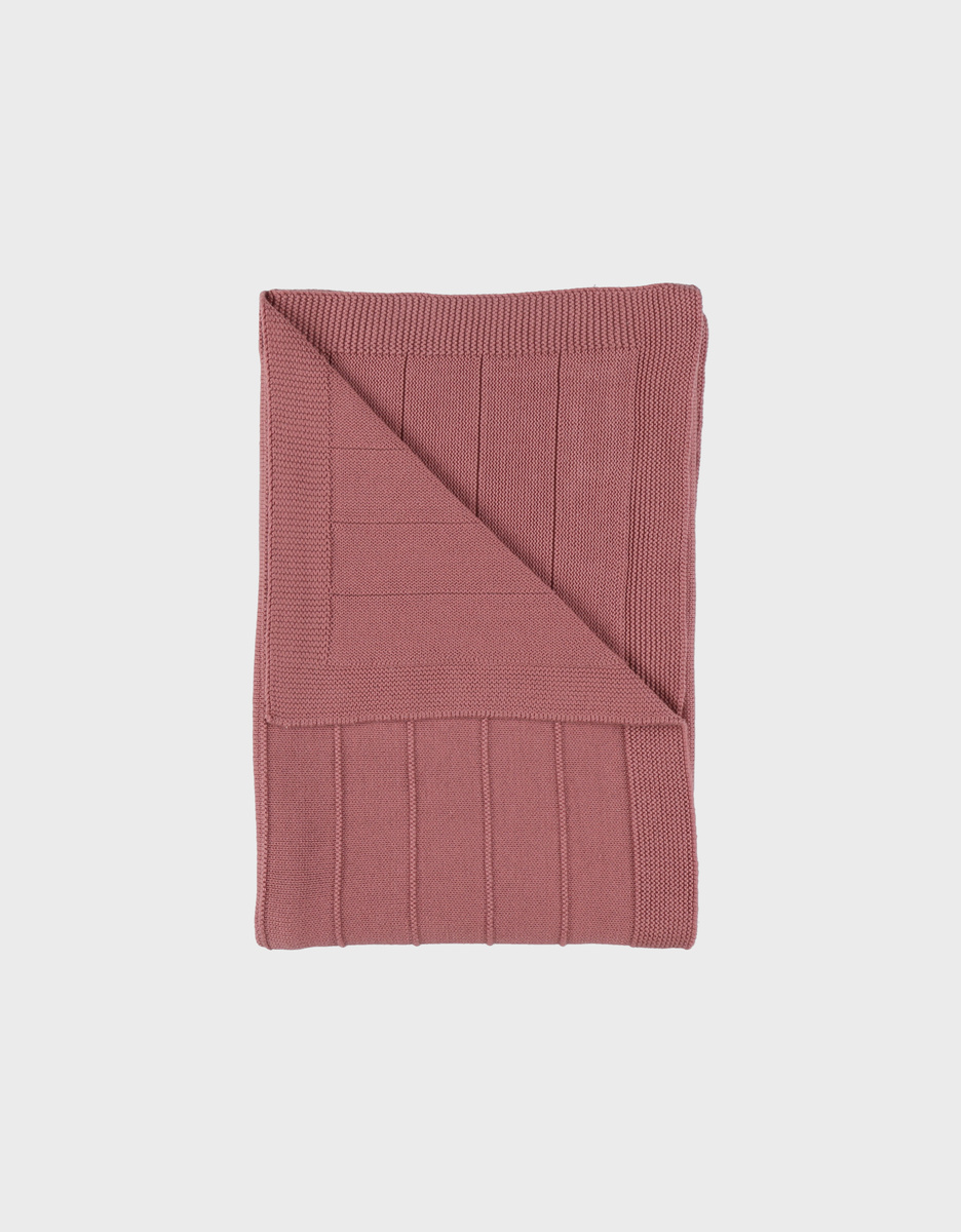 Red organic knit blanket 75x100 cm
