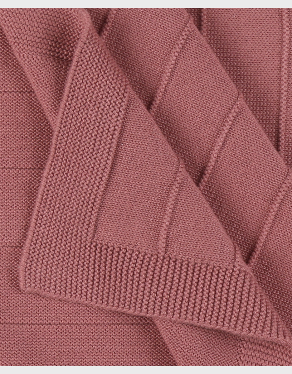 Red organic knit blanket 75x100 cm
