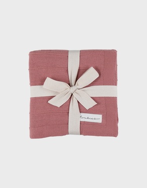 Red organic knit blanket 75x100 cm
