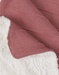 75x100 cm red blanket in organic cotton and sherpa
