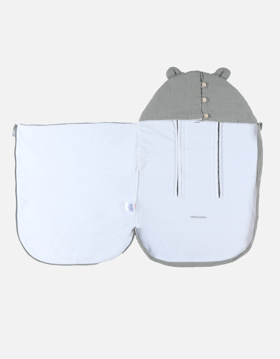 Nid d'ange, Mousseline de coton et jersey
