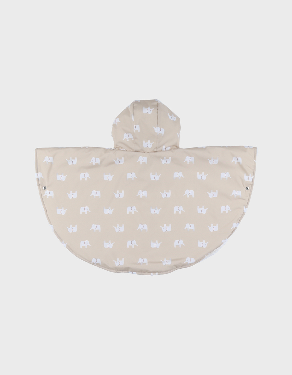 Beige waterdichte poncho met Groloudoux® voering