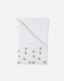 Cotton muslin blanket with a gorilla patern, off-white