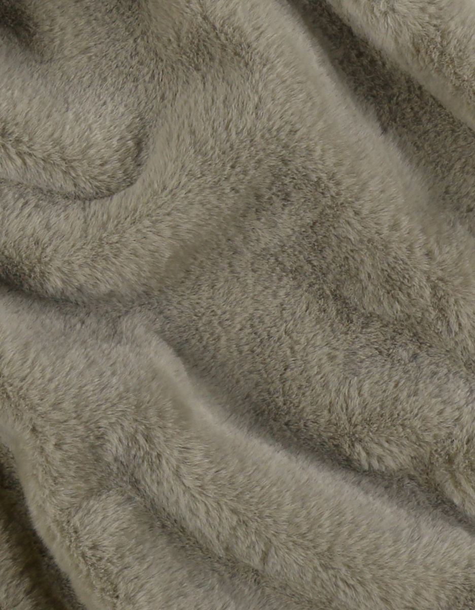 Khaki faux fur blanket 140x200 cm
