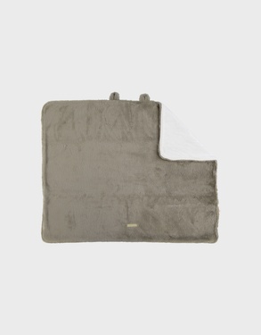 Khaki faux fur blanket 75x100 cm
