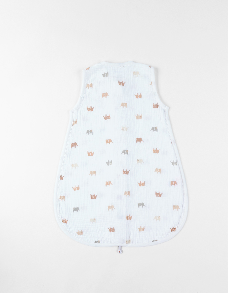 Gigoteuse 50 cm en mousseline, blanc