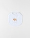 Set of 3 muslin bibs with an elephant pattern, white