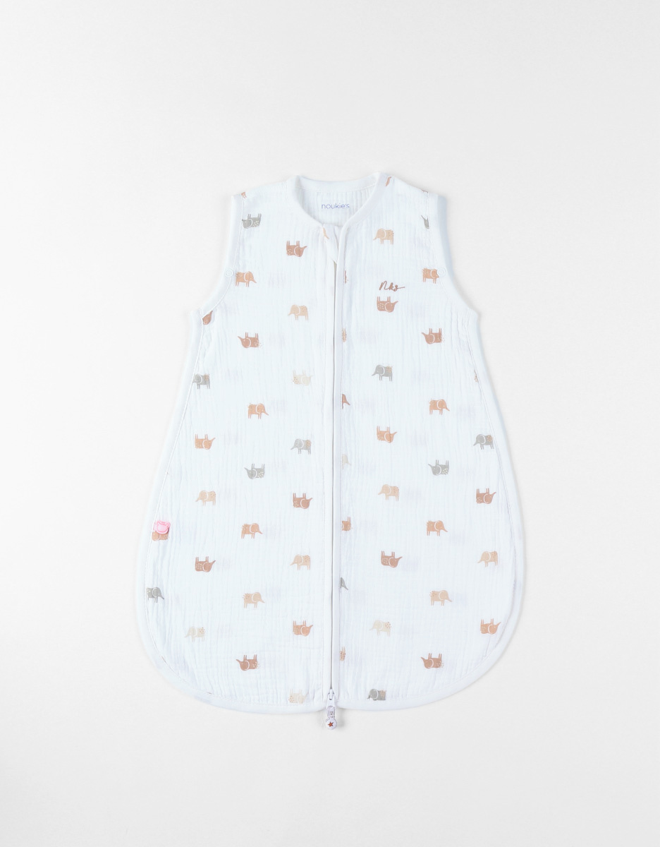 Slaapzak van 50 cm in mousseline, wit