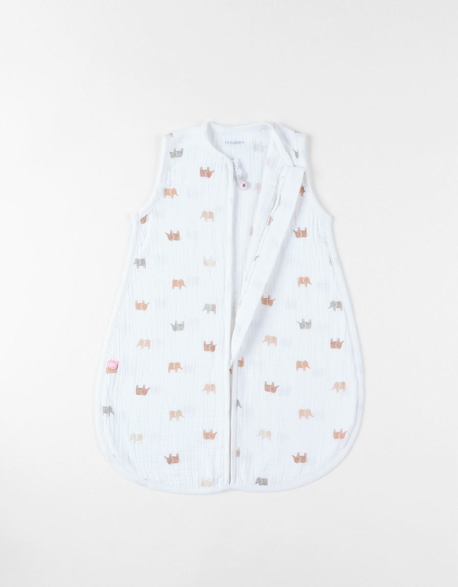 Slaapzak van 50 cm in mousseline, wit