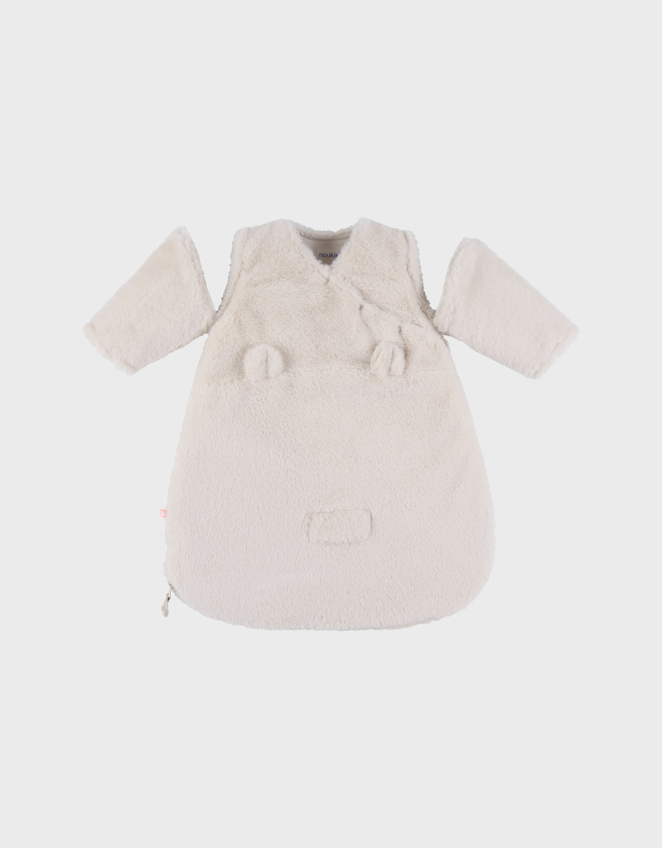 Beige slaapzak in imitatiebont 50 cm
