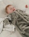 Khaki faux fur sleep sack 100 cm
