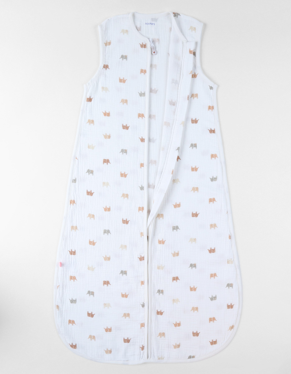 Sleeping bag 100 cm muslin, white