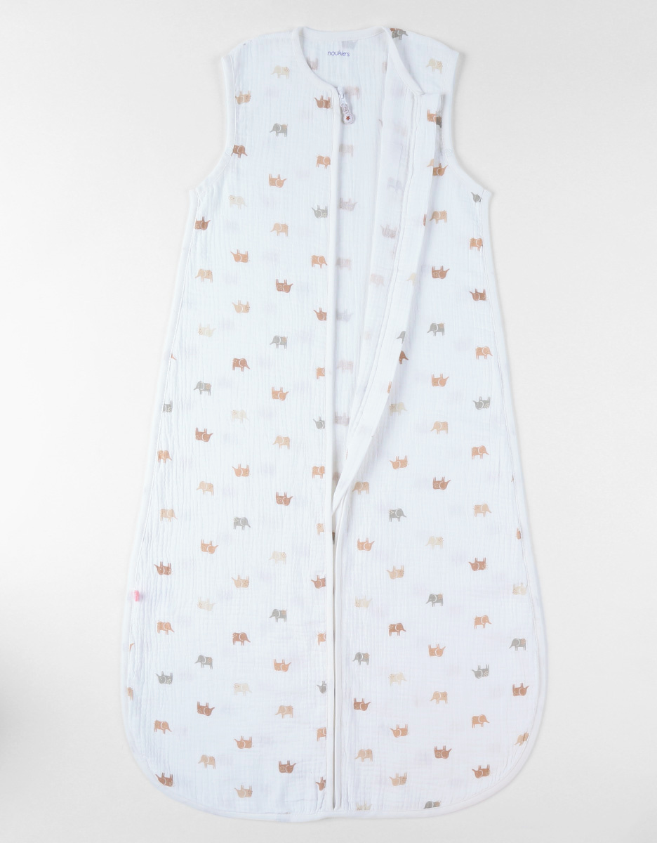 Sleeping bag 100 cm muslin, white