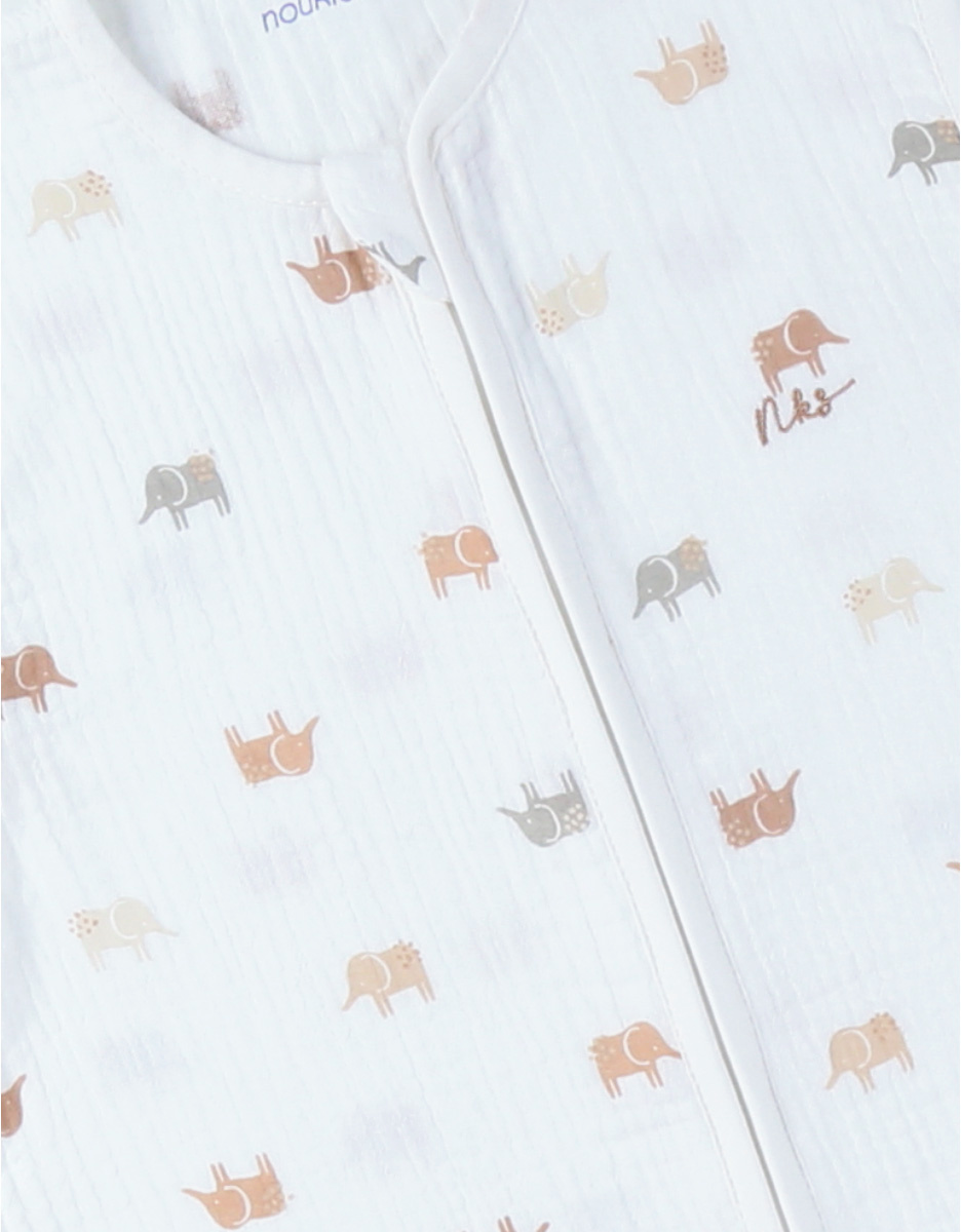 Sleeping bag 100 cm muslin, white